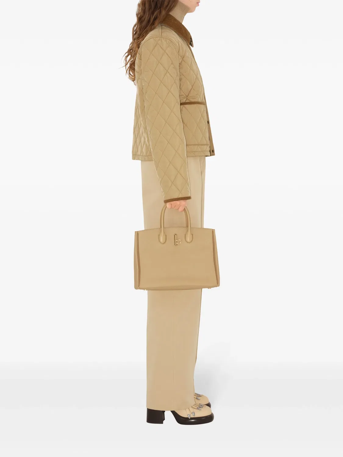 Куртка с объемной стеганой отделкой Burberry, бежевый — фото 4