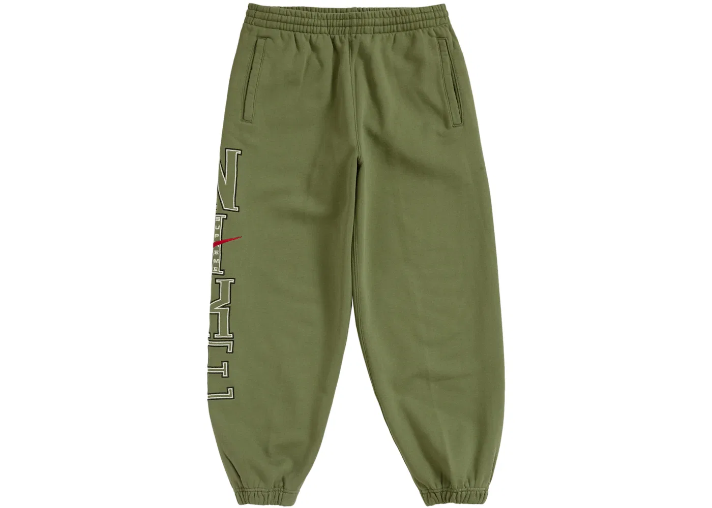 Мужские спортивные штаны из футера с начесом Sweatpants Supreme, Olive
