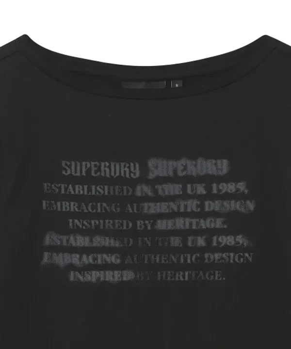 Футболка с длинным рукавом Cutting, Superdry, черный — фото 4