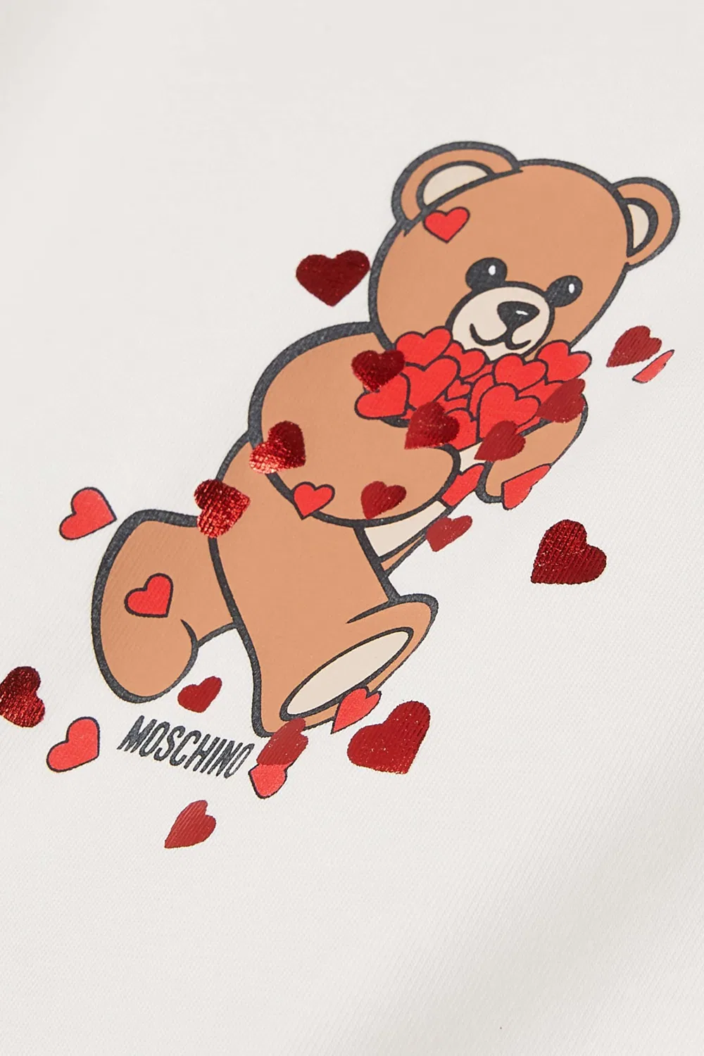 Футболка с принтом медвежонка и сердец Moschino — фото 4