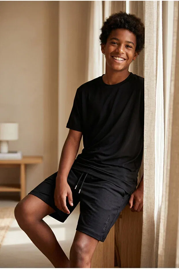 Детские шорты для мальчиков хлопковые Modal fabric black children's shorts Katia&Bony, Black