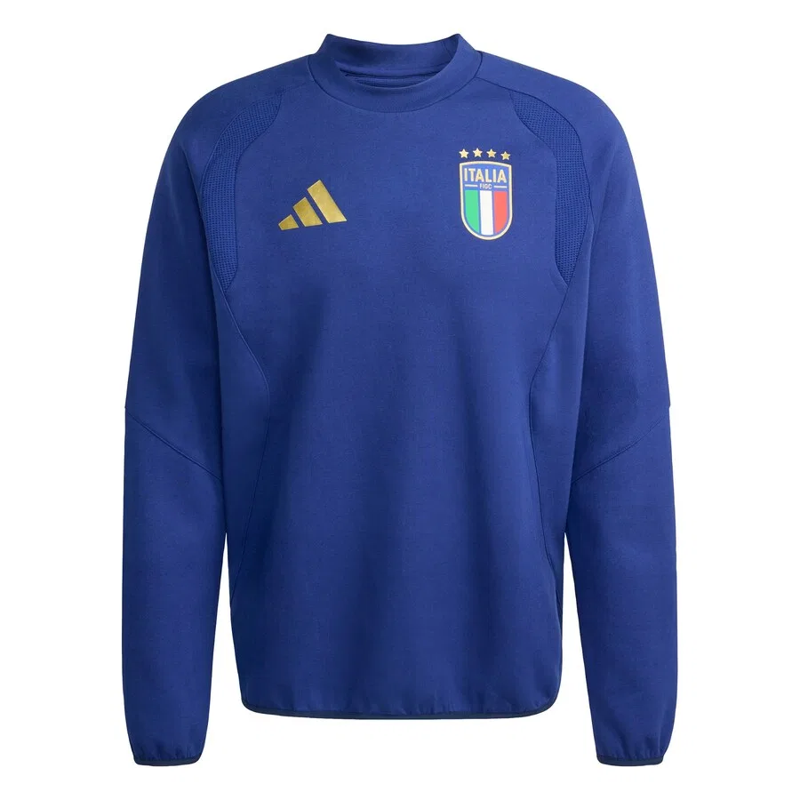 Толстовка ADIDAS PERFORMANCE 'Italy Tiro Travel Crew' синего цвета — фото 2