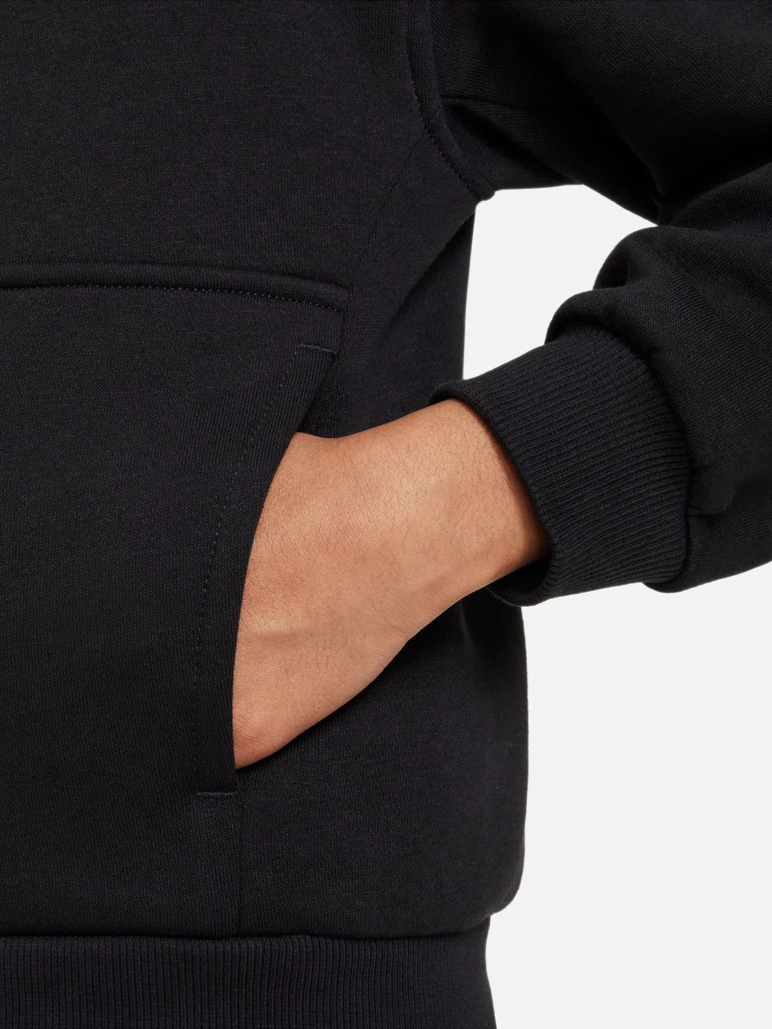 Толстовка на молнии, флисовая Nike Club Nike, черный — фото 4