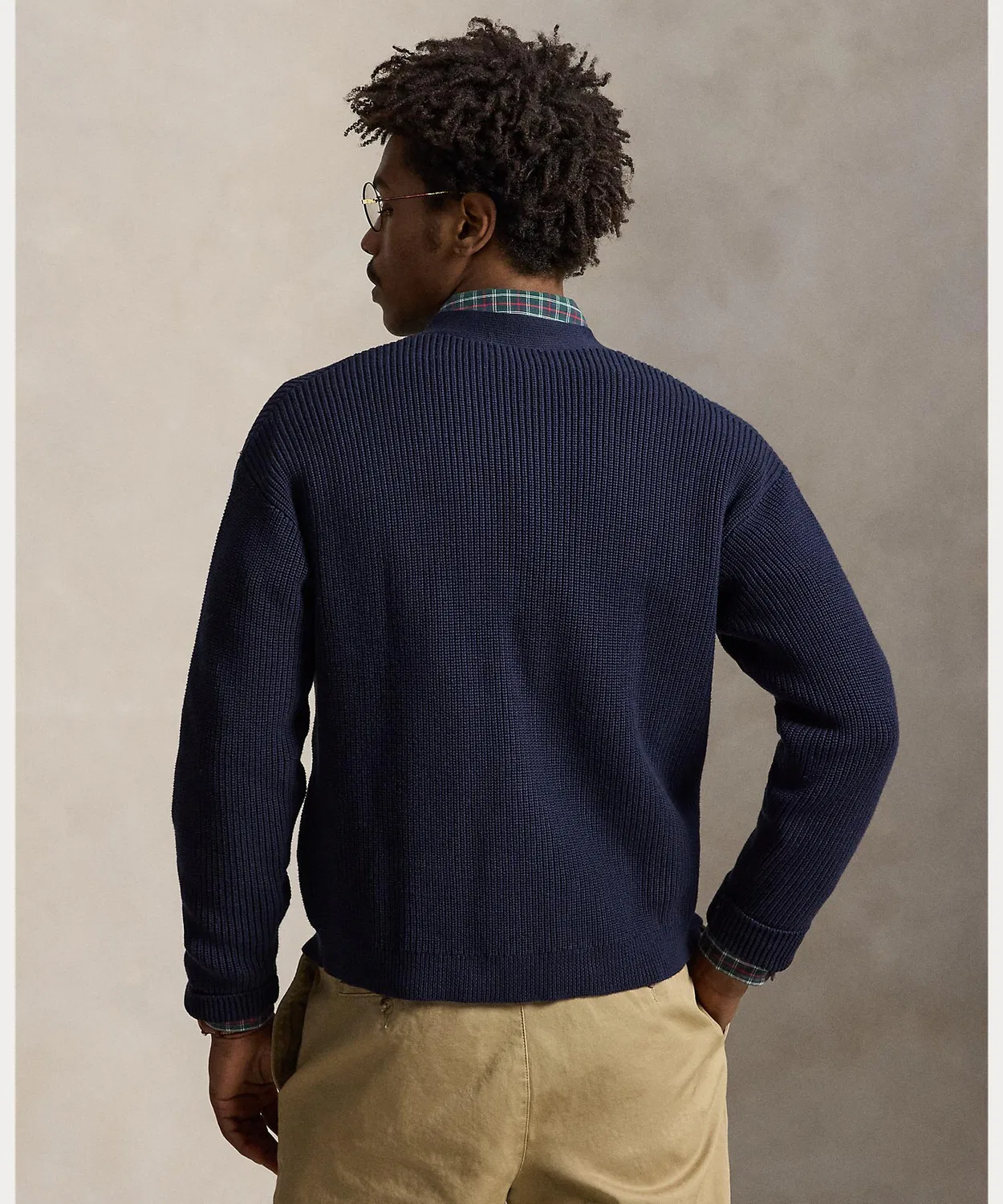 Мужской кардиган свободного кроя с длинным рукавомPOLO RALPH LAUREN, Blue — фото 4