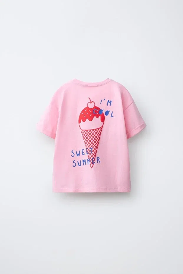 Детский комплект футболок для девочек с принтом Nivo Baby, Pink — фото 3