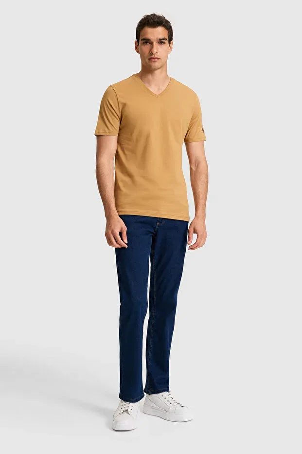 Мужская футболка с v-образным вырезом U.S. Polo Assn., Coconut — фото 4