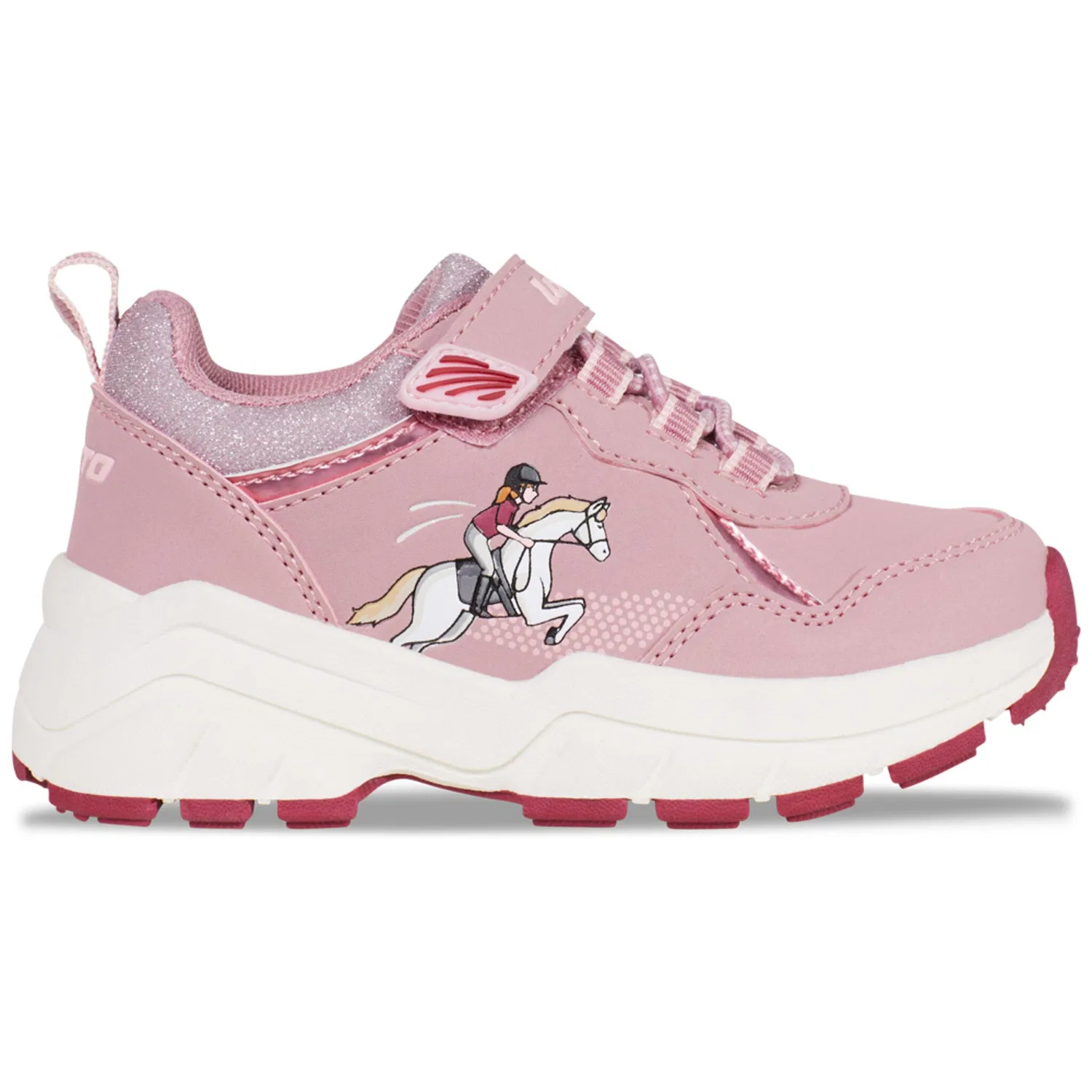 Детские кроссовки со светодиодами Lotto, Dark Rose