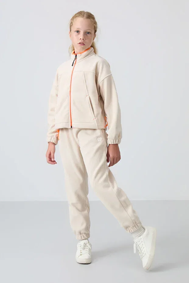 Детские спортивные штаны для девочек с вышивкой Tommy Life, Beige