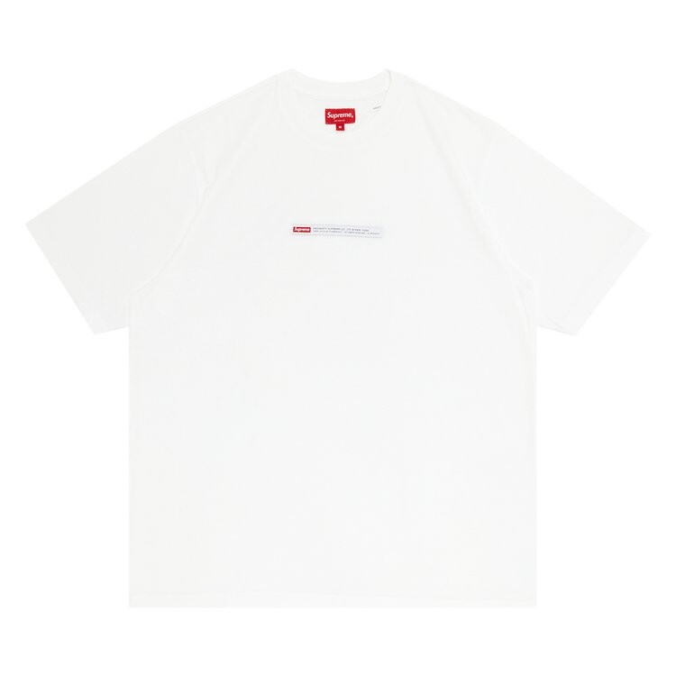 

Футболка Supreme Property Label Short-Sleeve Top 'White', белый