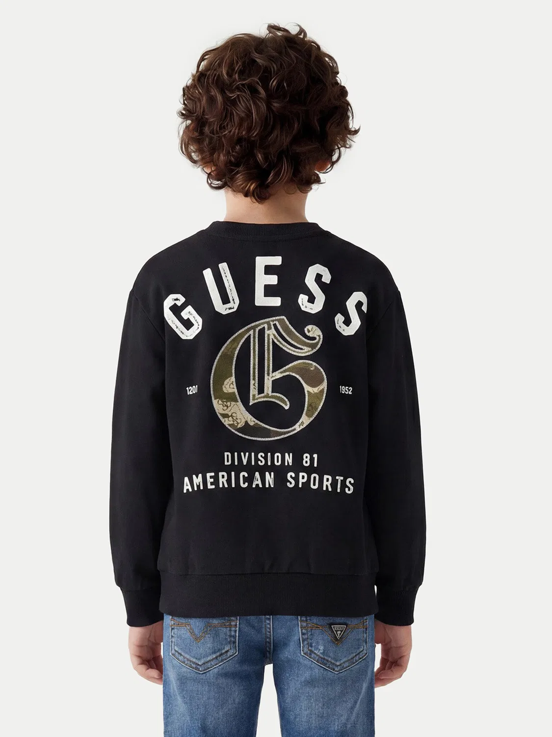 Толстовка стандартного кроя для мальчика Guess, черный — фото 3