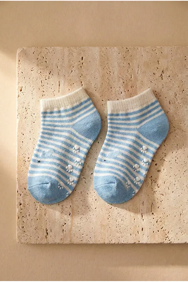 Детские носки для мальчиков с животным принтом Bony Socks, Blue/White — фото 2