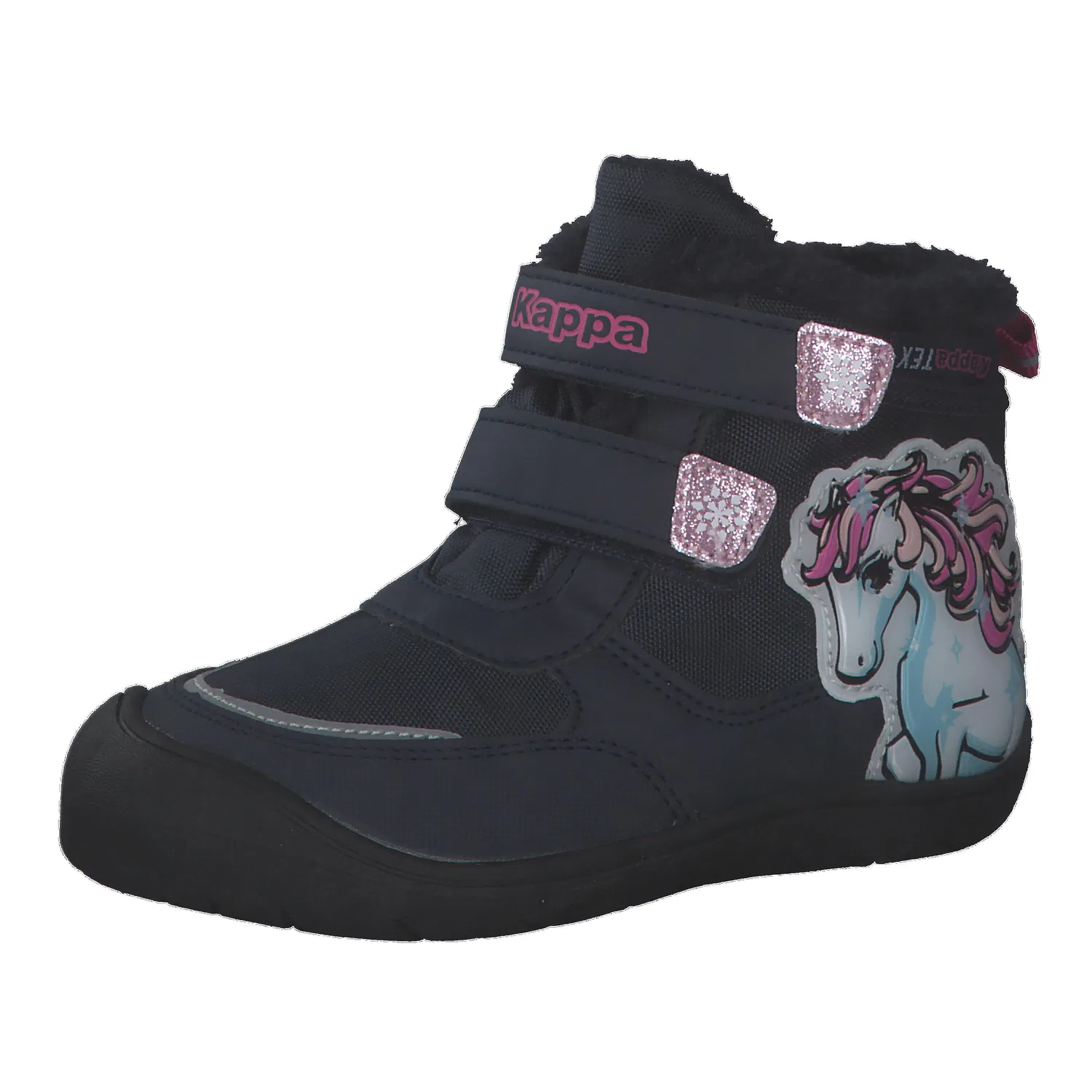Детские зимние ботинки для девочек с мембраной Flake Tex M Kappa, Dunkelblau Rosa