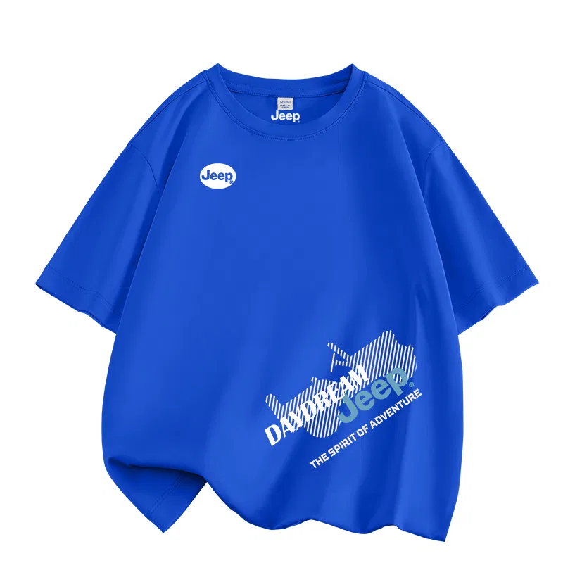 Детская футболка с круглым вырезом Jeep, Royal Blue/E White
