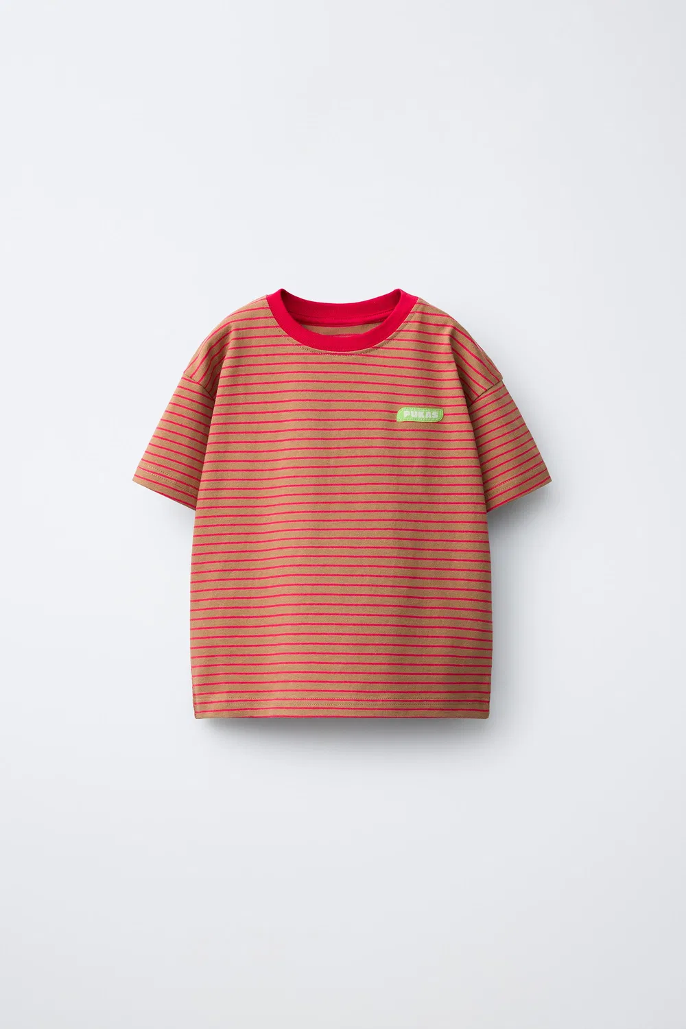 Полосатая футболка PUKAS SURF ZARA, Brick