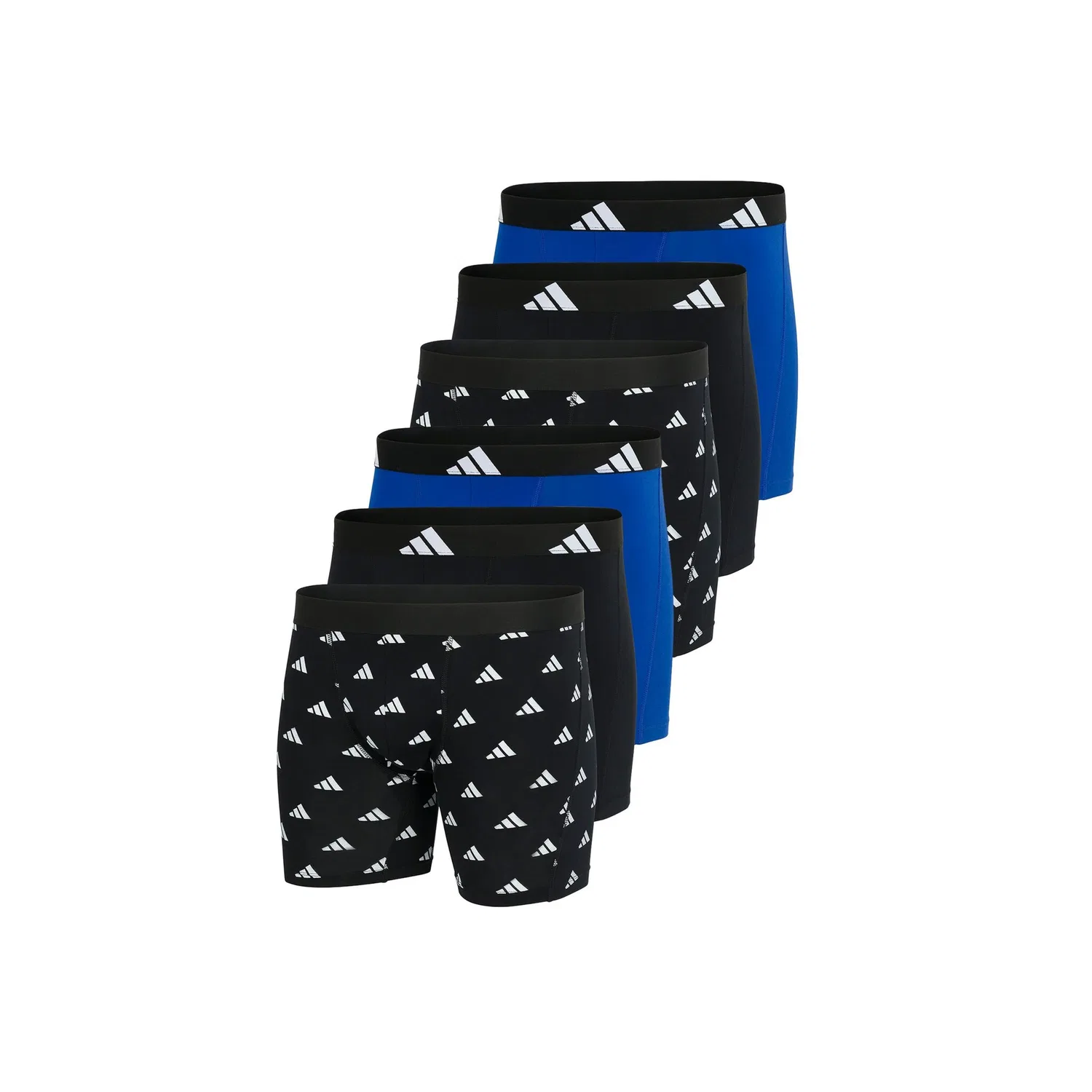 Мужские боксеры из хлопка с эластаном Adidas Originals, Black/White/Blue