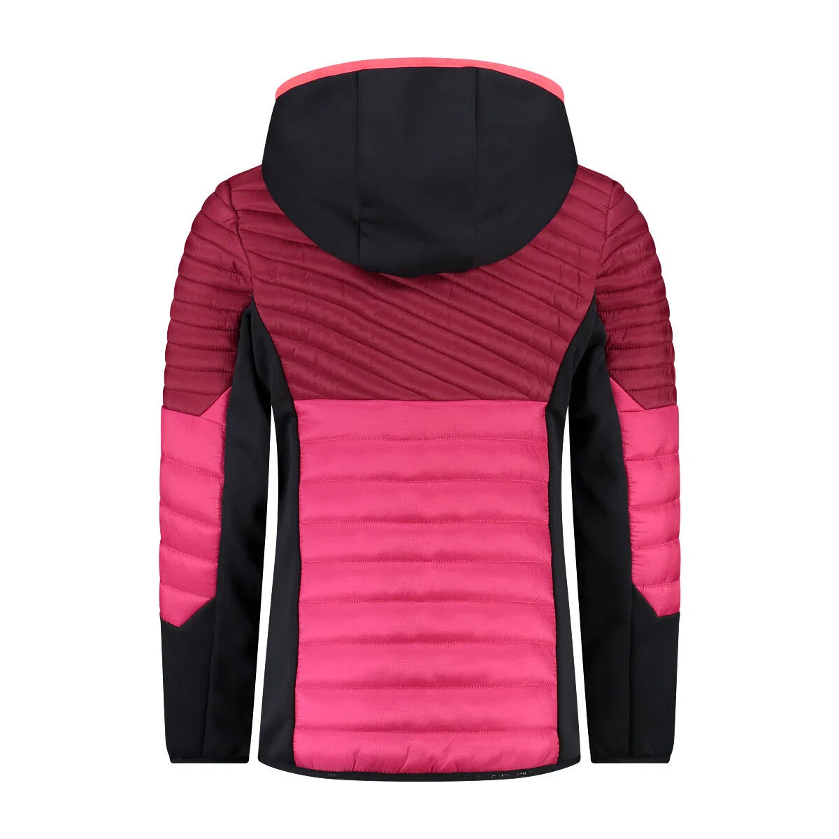 Детская куртка для девочек с капюшоном HYBRID JACKET FIX HOOD Cmp, Rosa Schwarz Magentapink — фото 4