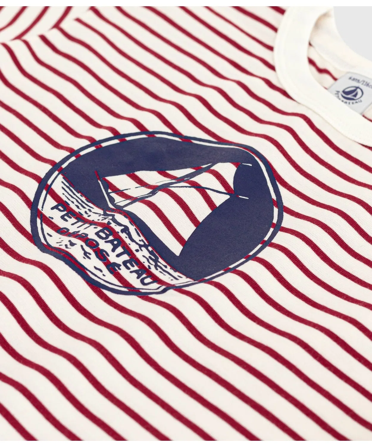 PETIT BATEAU Детская футболка с принтом Petite Bateau, White/Red — фото 3