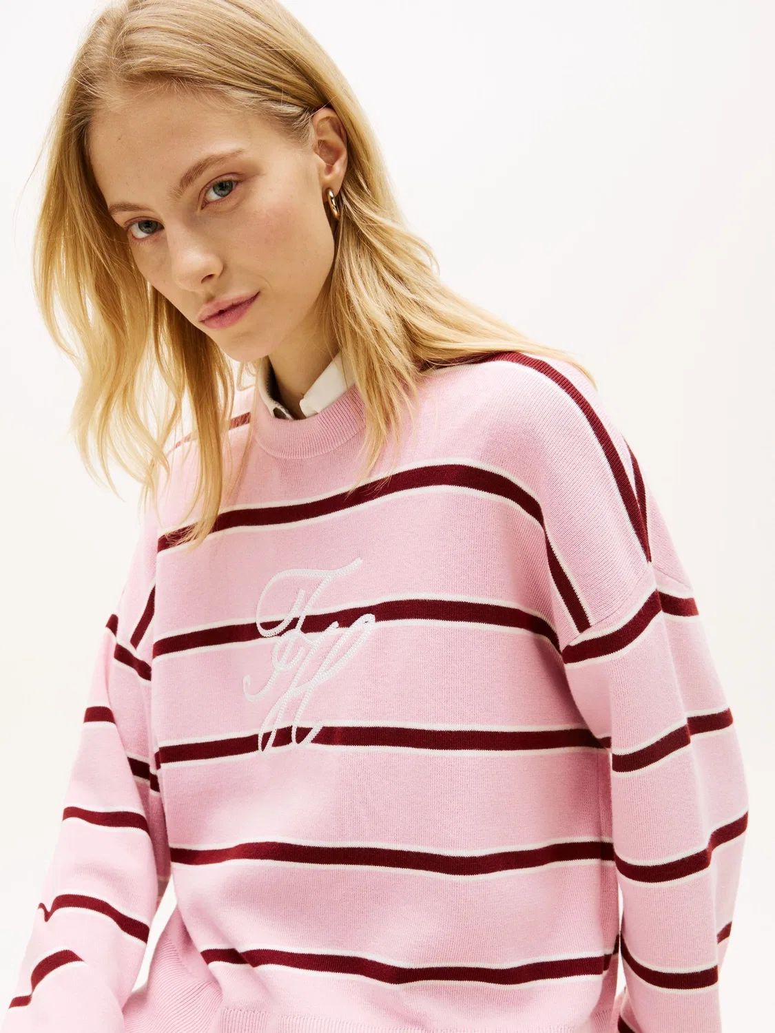 Джемпер с вышивкой логотипа, Premium Knit Tommy Hilfiger, красный — фото 4