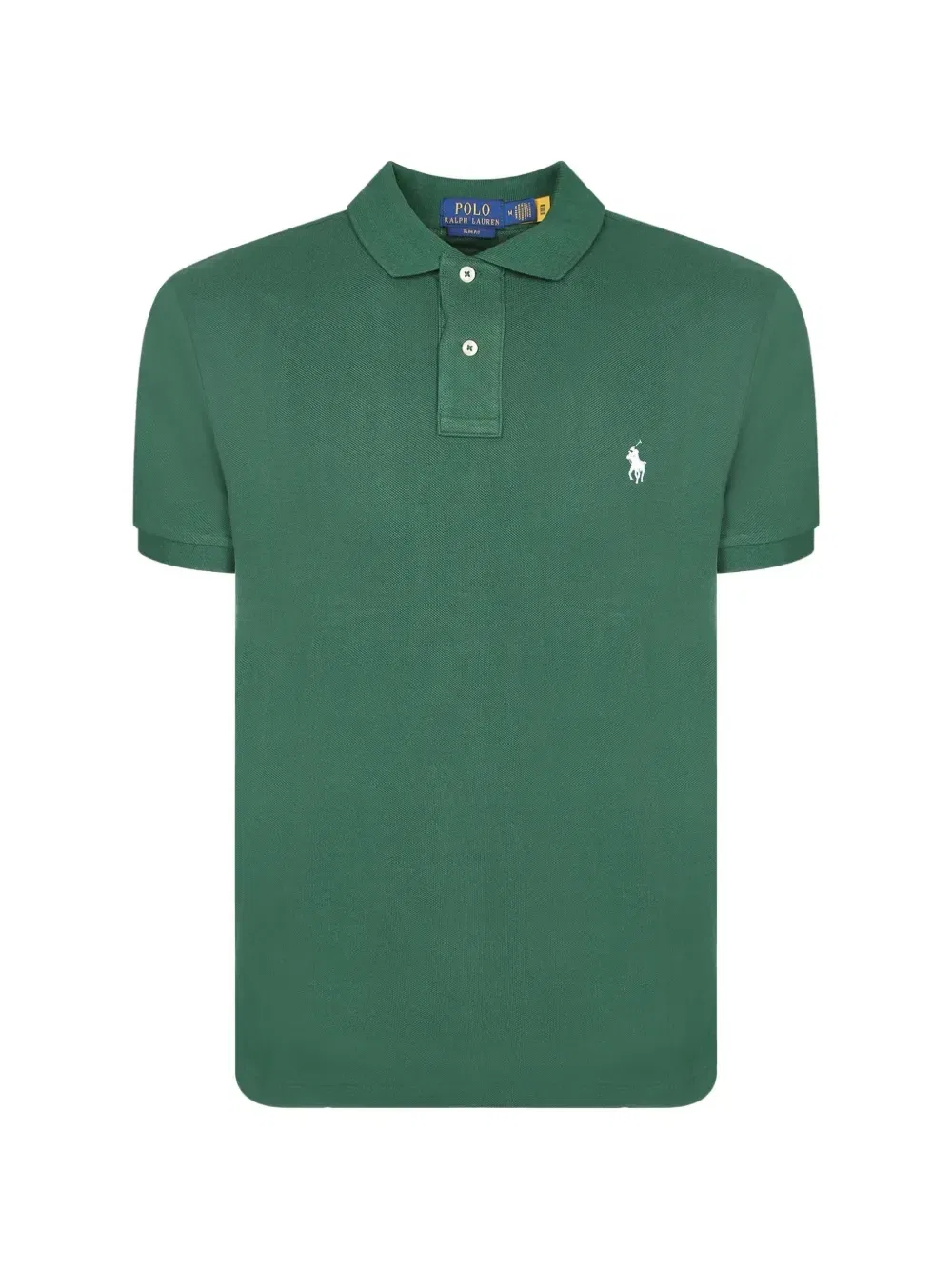 Хлопковая рубашка-поло с вышитым логотипом POLO RALPH LAUREN, зеленый