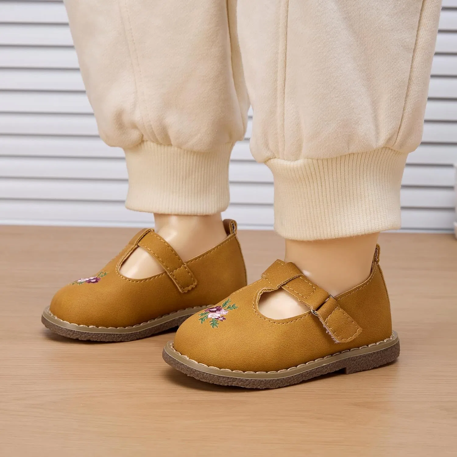 Детские туфли Мэри Джейн для девочек BMCiTYBM, Camel — фото 2