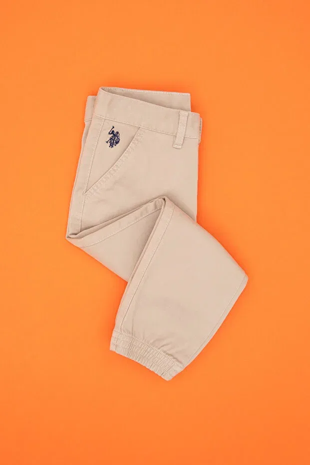 Детские брюки для мальчиков хлопковые U.S. Polo Assn., Dark Beige — фото 3
