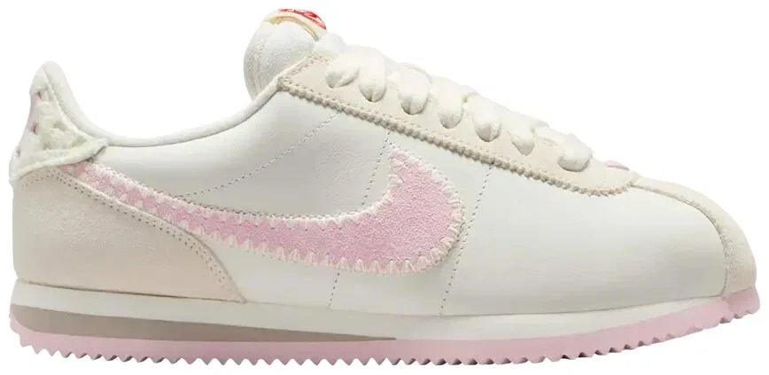Детские кроссовки из премиальной кожи Cortez Valentine's Day Nike, Weiss