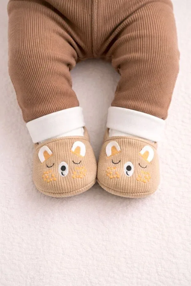 Детские пинетки из мягкого трикотажа Basics Numix Baby Kids, Brown