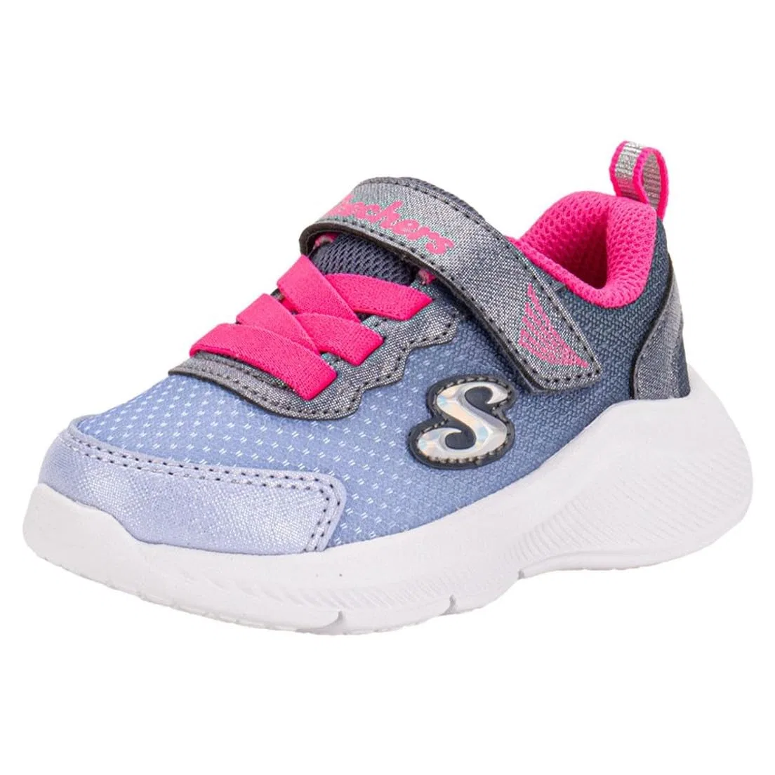 Детские кроссовки для девочек Skechers Ultra Flex 3.0 Pastel Clouds Slip-in Trainer, Navy Blue Hot Pink