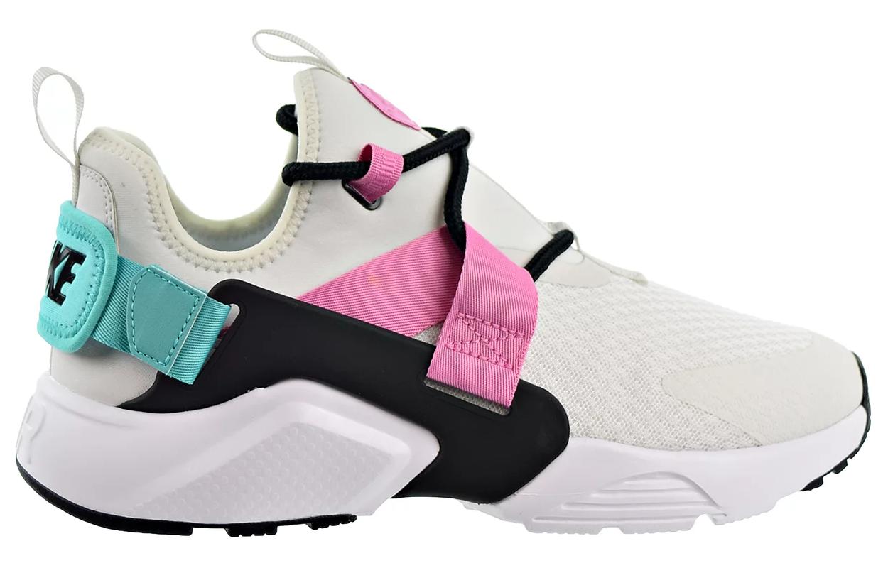 Кроссовки Nike Air Huarache City Low, белый/черный/розовый — фото 2
