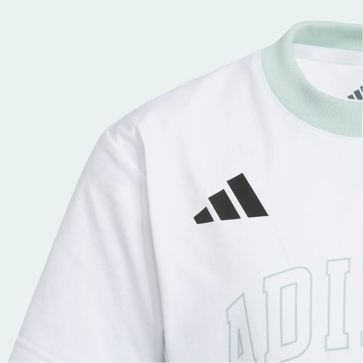 Adidas Футболка climacool белый/светло-зеленый дети 3-7 лет — фото 4
