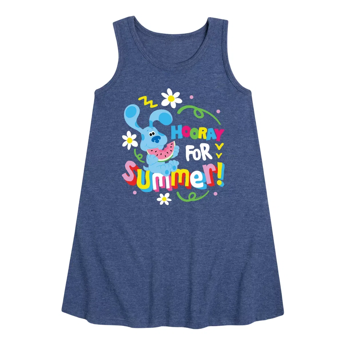 Детское платье-трапеция без рукавов с принтом Hooray for Summer Blue's Clues & You! Heather Navy