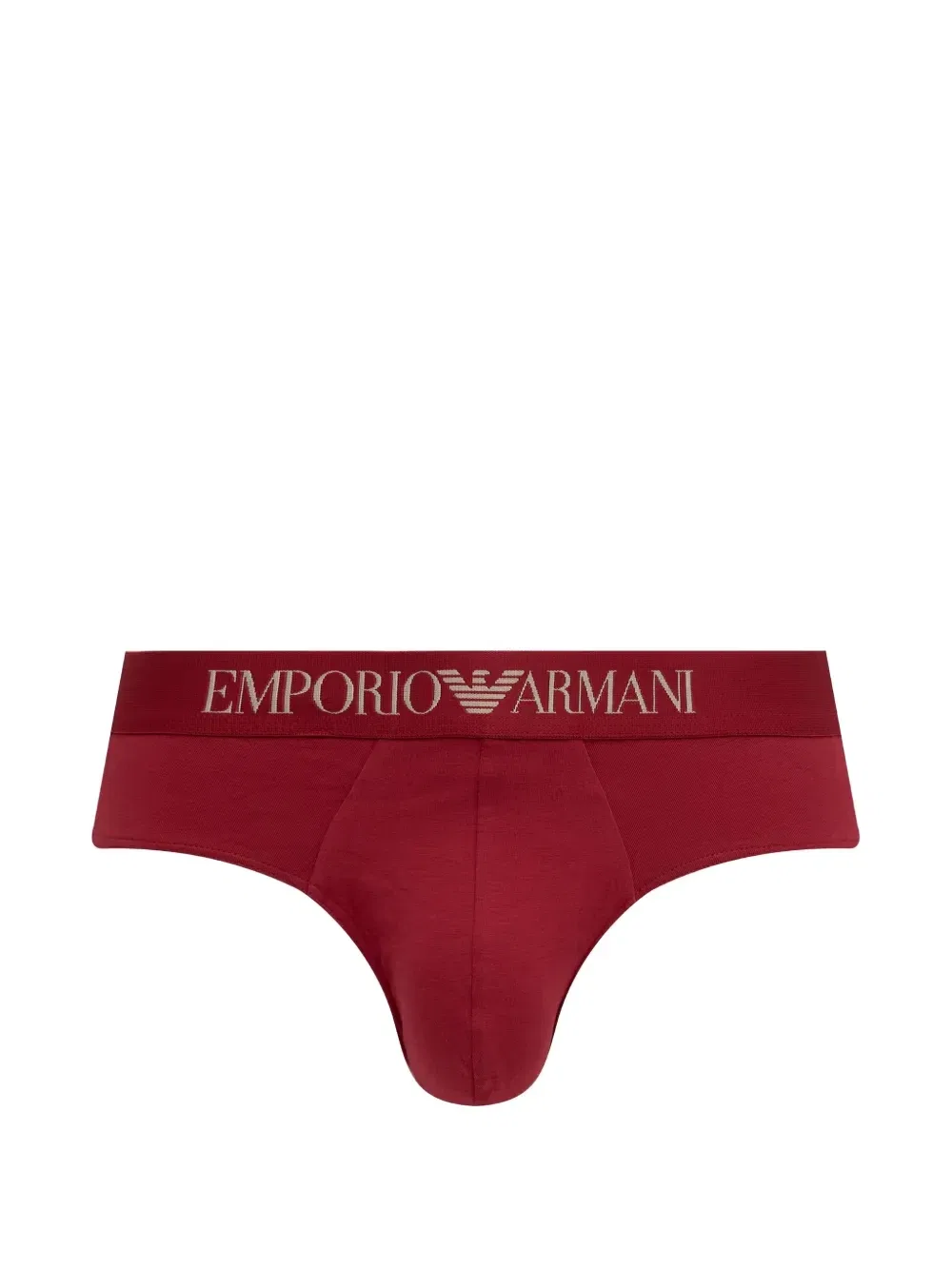 Трусы с логотипом на поясе (комплект из двух штук) Emporio Armani, красный — фото 2