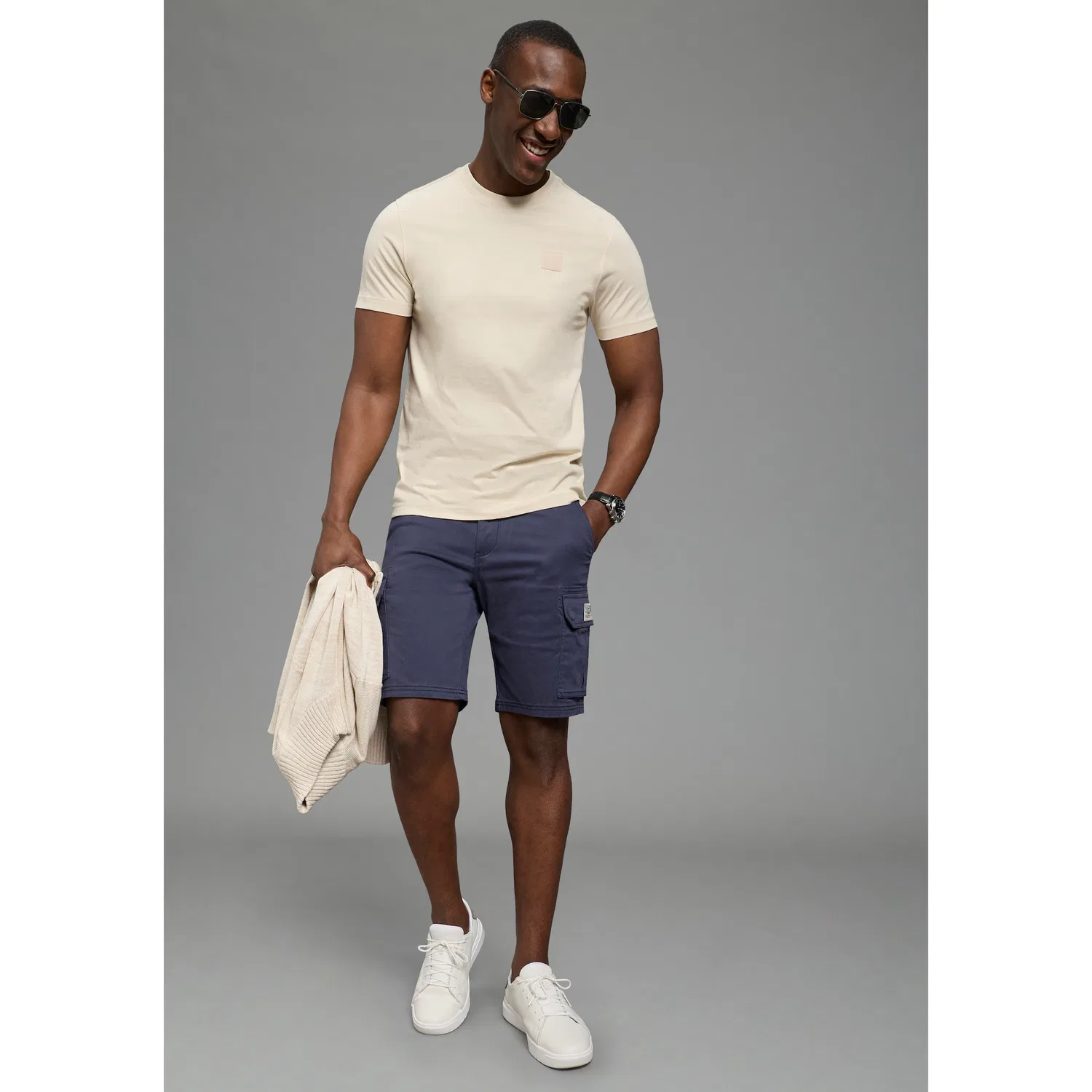 Детская футболка с круглым вырезом Regular Fit DELMAO, Beige — фото 4