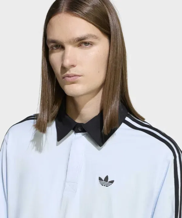 Футболка поло с длинным рукавом 3-полоски Кристал Скай Adidas — фото 3