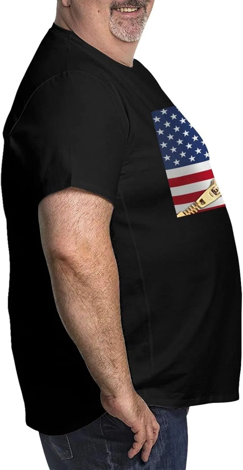 Мужская футболка с графическим принтом Regular Fit, American Flag and El Salvador Flag1 — фото 4