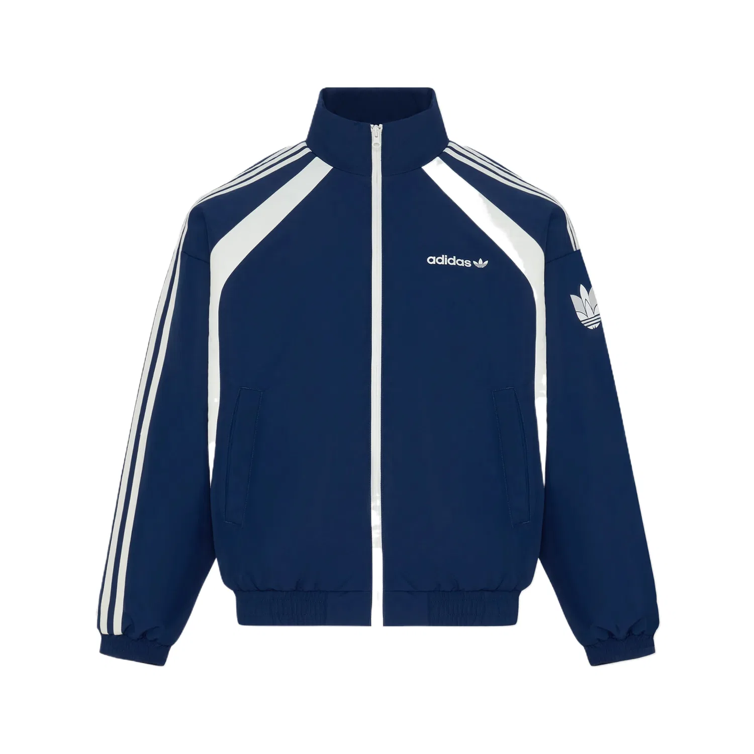 Утепленная куртка-пуховик с воротником-стойкой Dark Indigo Adidas Originals