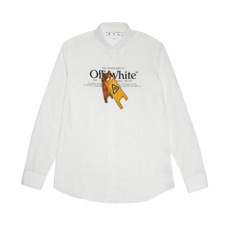 

Рубашка Off-White Pascal Wet Floor Print Shirt 'White/Yellow', белый