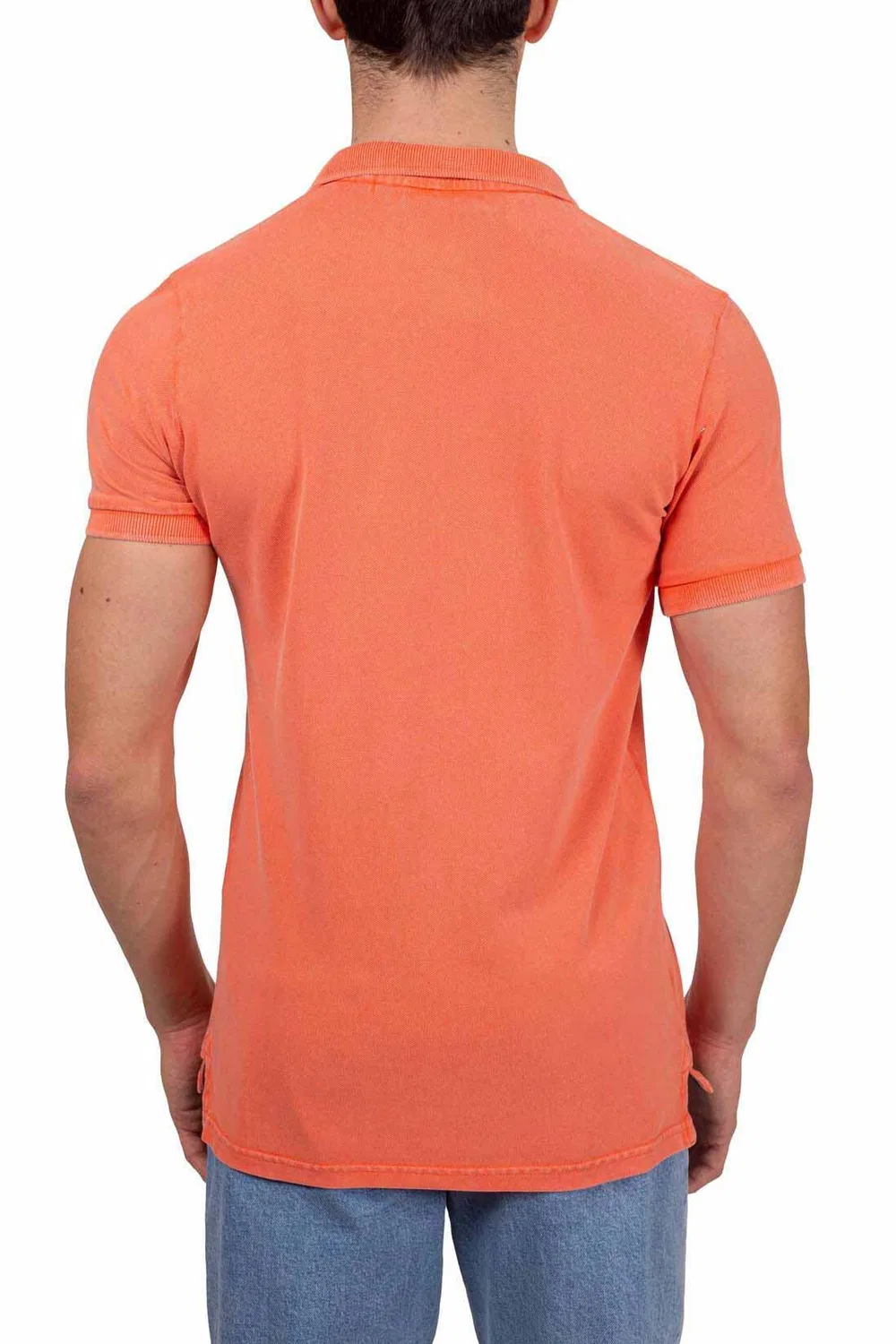 Мужское поло slim Superdry, Lachsrosa — фото 3