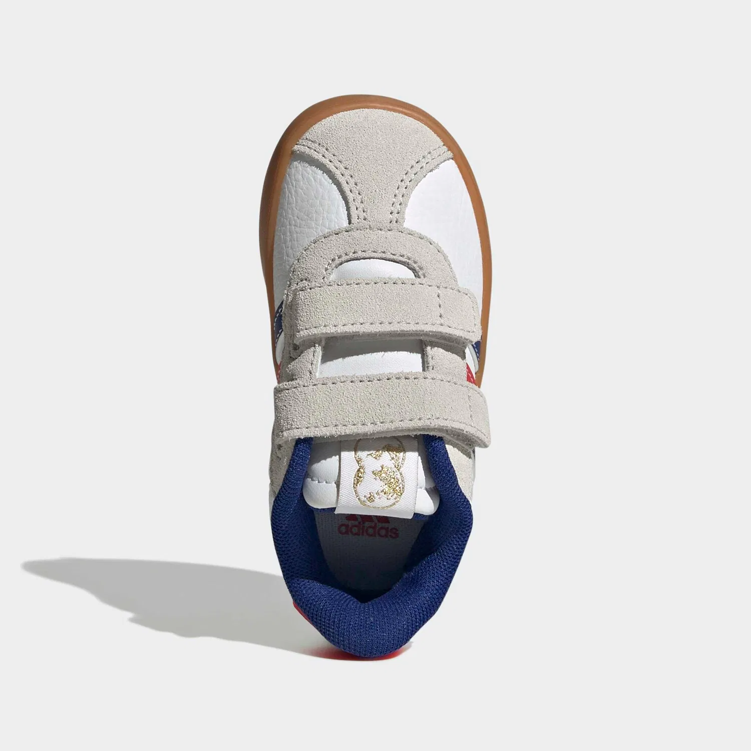 Детские кроссовки с липучками Adidas Sportswear VL Court 3.0, Cloud White/Pure Ruby/Mystery Ink — фото 4