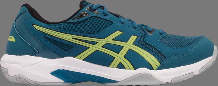 Кроссовки gel rocket 10 'deep sea teal glow yellow' Asics, чирок - фото