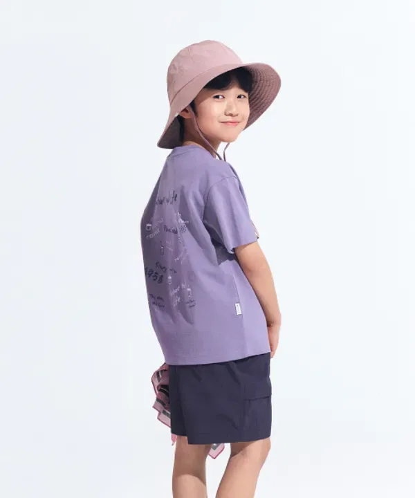 Футболка с коротким рукавом Sorona Crayon, Snowpeak Apparel Kids, фиолетовый