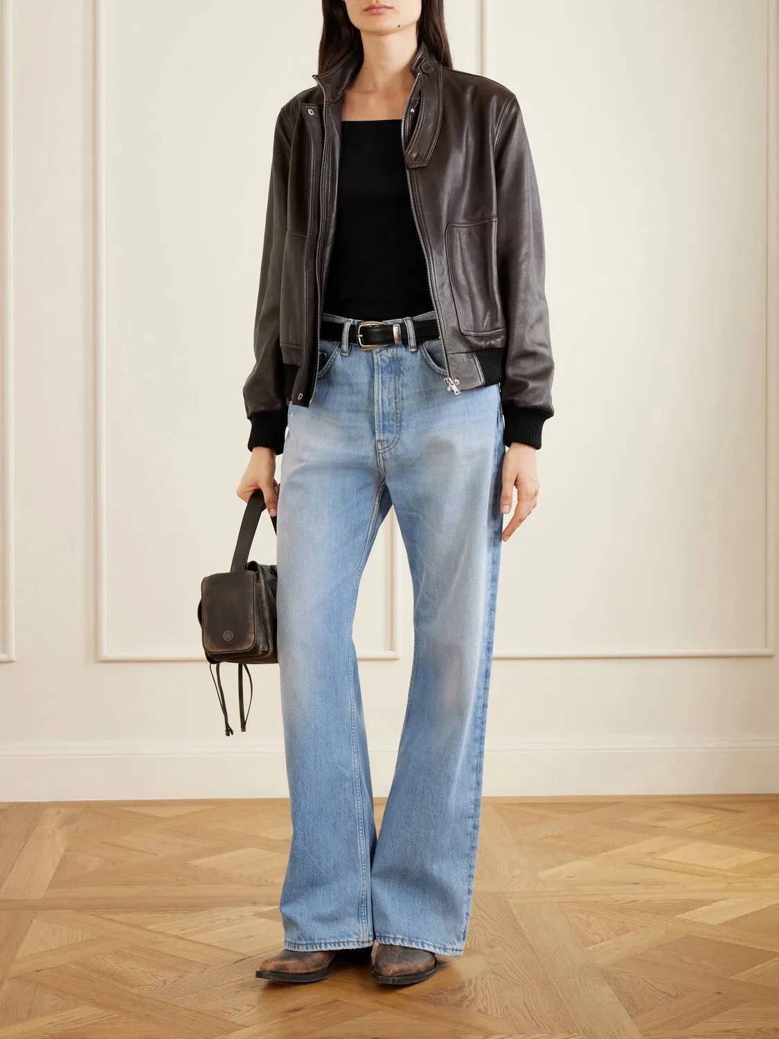 Джинсы прямого кроя со средней посадкой ACNE STUDIOS 2021F, синий — фото 2