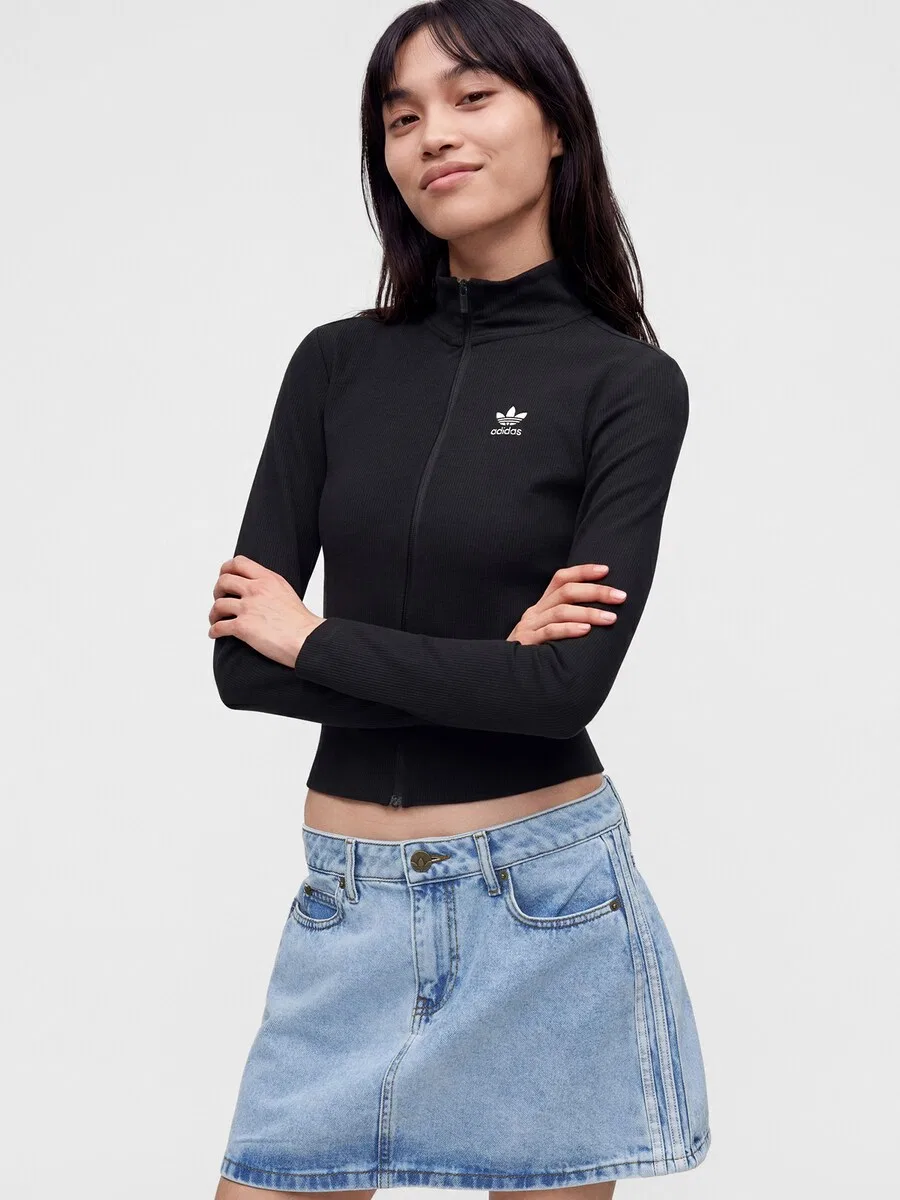 Юбка ADIDAS ORIGINALS 'MID RISE DENIM' синего цвета — фото 3