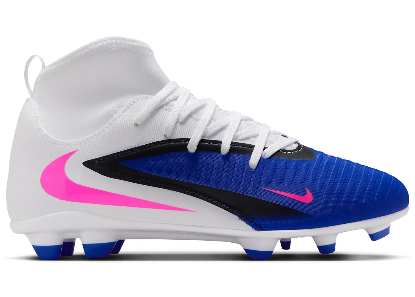 Детские бутсы Nike Phantom 6 High Club MG Attack Pack, Racer Blue/White/Pink Blast