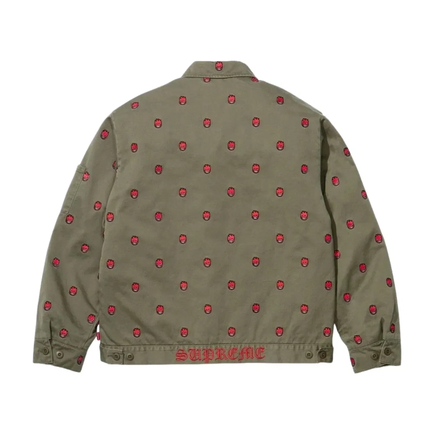 Мужская куртка с принтом Supreme x Spitfire SS26 Work Jacket, зеленый — фото 2