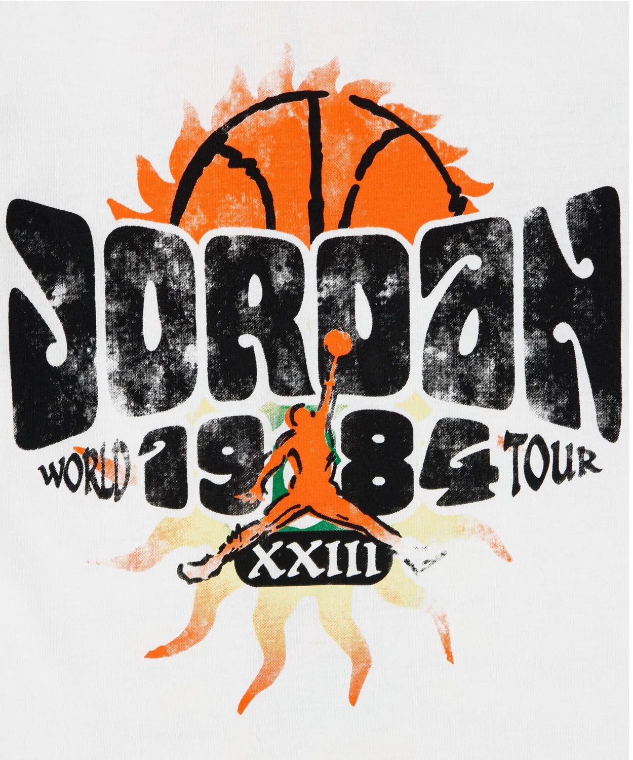 Детская футболка с принтом Michael Jordan 1984 World Tour XXIII JORDAN BRAND, Brown — фото 2