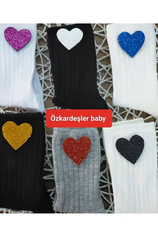 Детские носки с принтом 6-Piece baby socks - felt fuzzy door Özkardeşler Baby, Multicolor