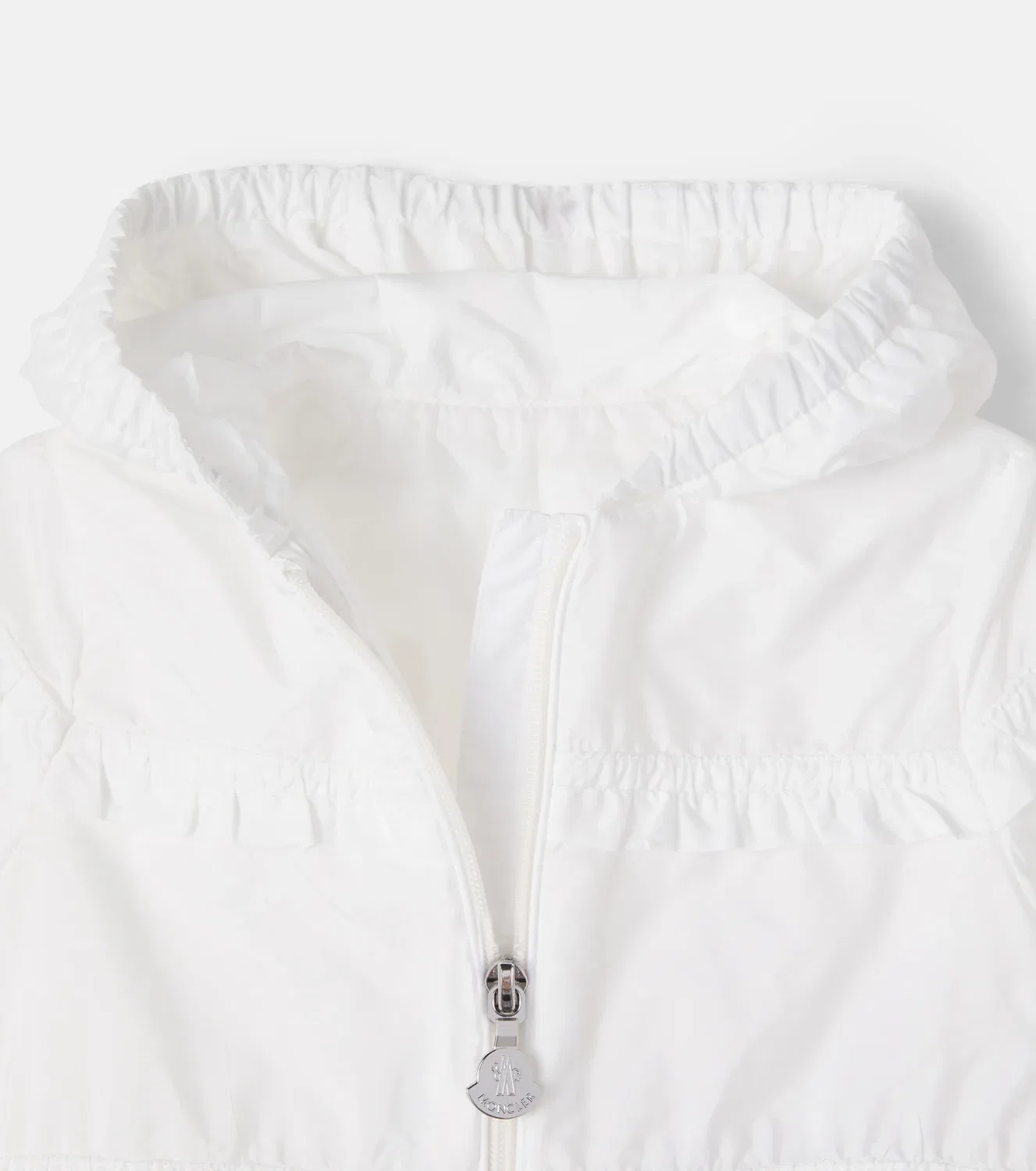 Легкая куртка с капюшоном Moncler Enfant, белый — фото 3