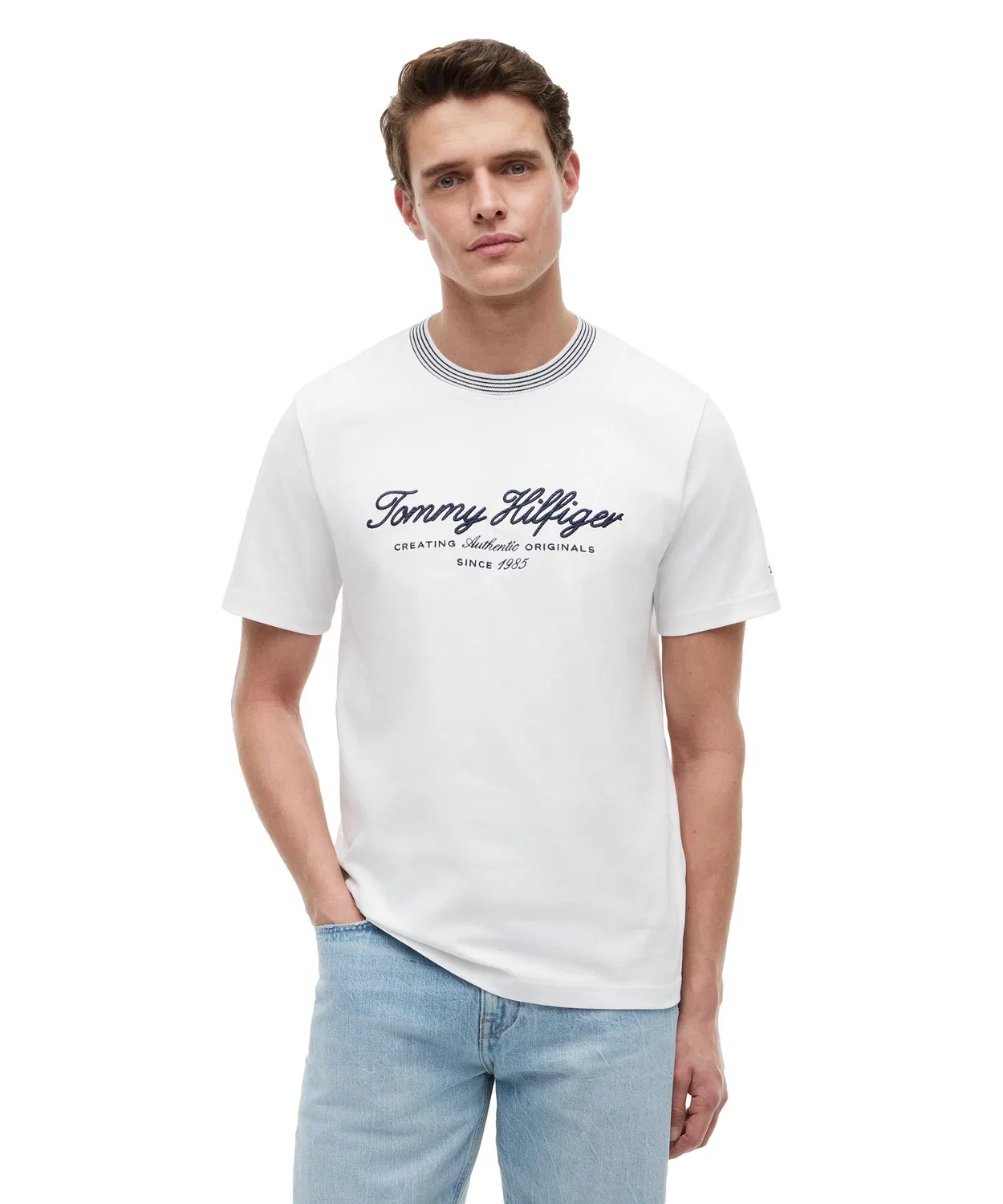 Мужская футболка с принтом Graphic Logo TOMMY HILFIGER, White