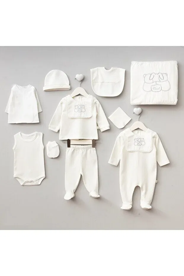 Детский комплект для новорожденных хлопковый Best friends Mert Baby, Ecru
